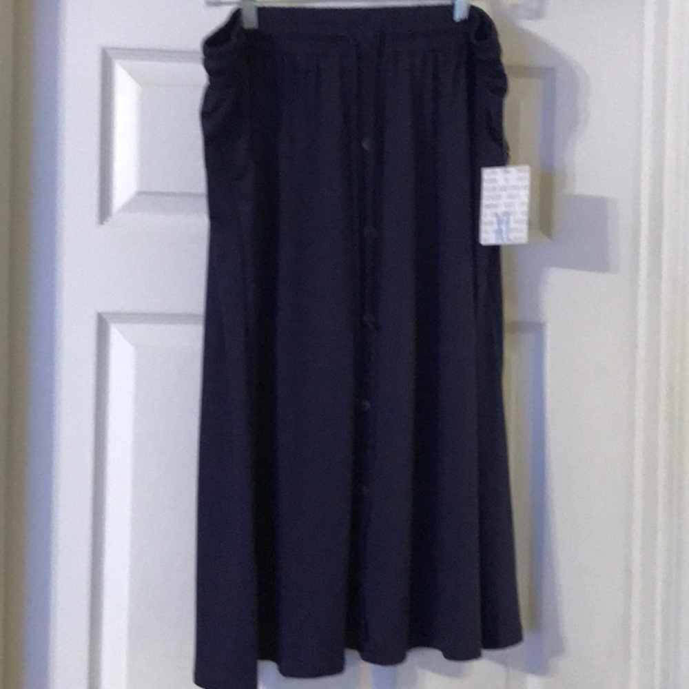 LuLaRoe Classic Navy Midi Skirt
